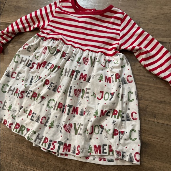 12-18 month Tesa Babe Christmas Holiday Striped Dress - Picture 2 of 6